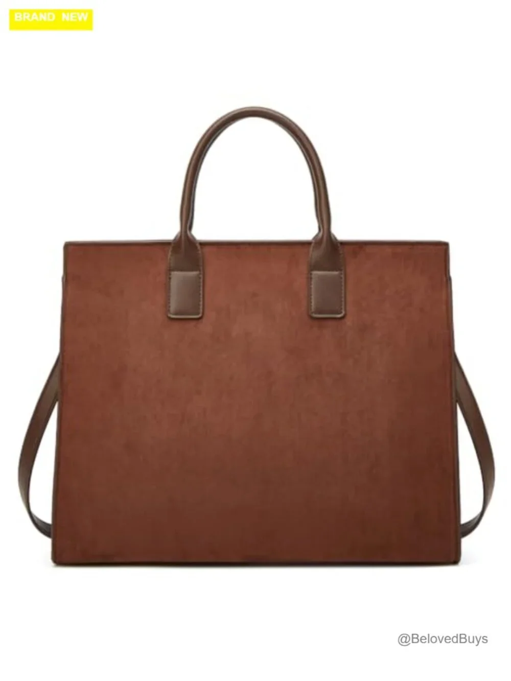 Suede Tote Handbag Shoulder Crossbody Bag Adjustable Strap Trendy